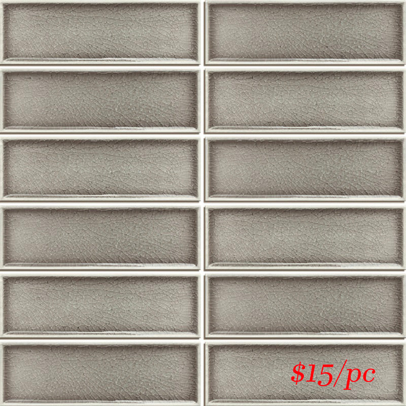FRA063 CFR-03 FRAMES TAUPE GLOSS CRACKLE 47X147MM (300X300MM PER SHEET)