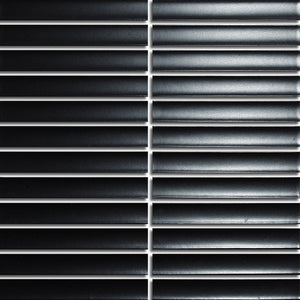 FINGER MOSAIC PLAIN BLACK CONCAVE 20X145 MATT