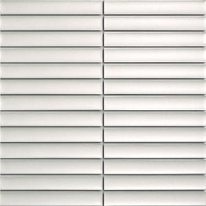 FINGER MOSAIC PLAIN WHITE CONCAVE 20X145 MATT
