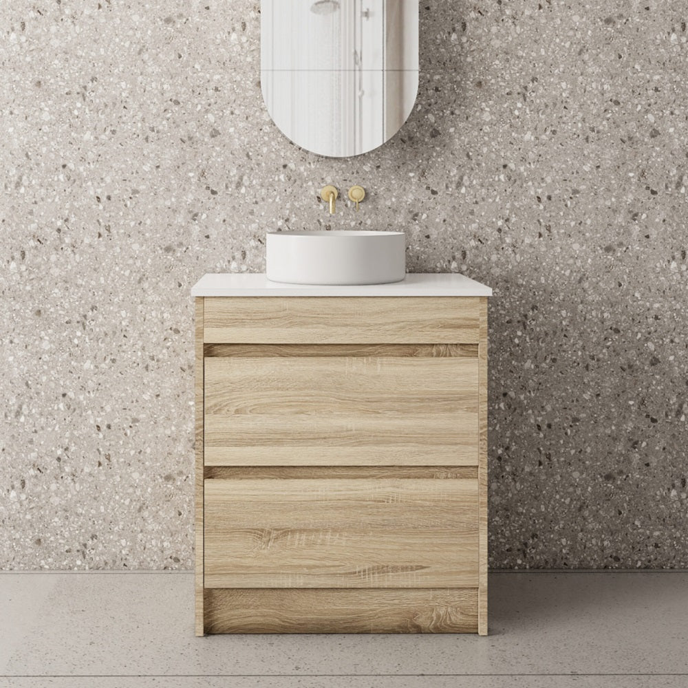 GLEN 750mm Natural Oak Floor Standing Vanity GLEN-FS750