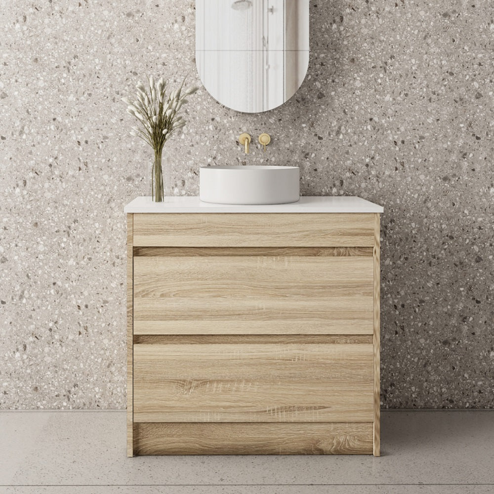 GLEN 900mm Natural Oak Floor Standing Vanity GLEN-FS900