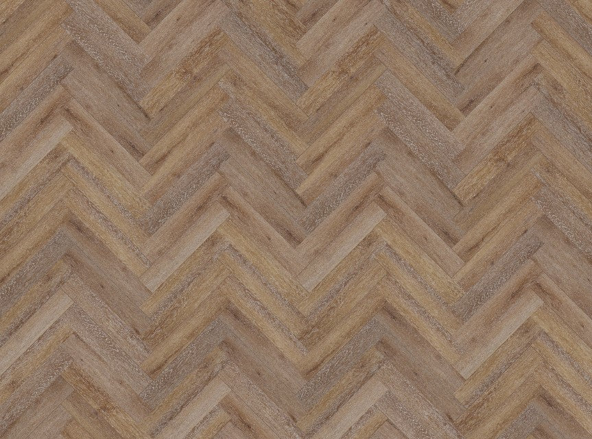 Obsidian 9mm Herringbone Hybrid Floor 625 x 125 x 9.0mm - Sunset
