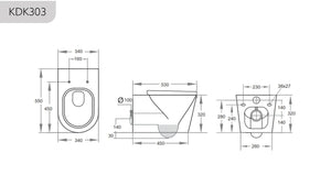 R&T In-Wall Wall Hung Toilet Suite