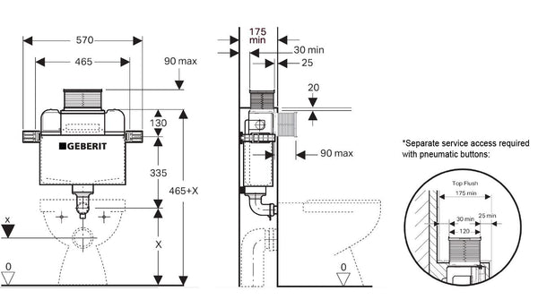 Geberit In-Wall Floor Toilet Suit