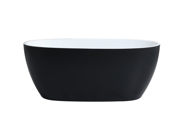 Stella MBBT-5-1700 Free Standing Bathtub Matte Black and White Non Overflow 1700*810*590mm