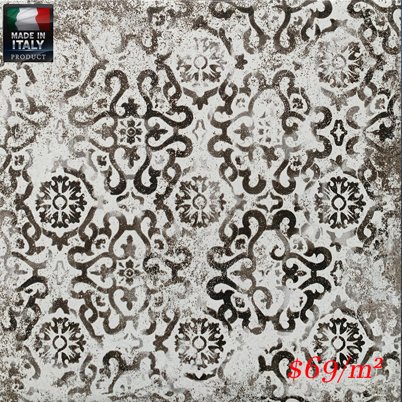 MARI0026   MAIOLICHE CEMENTINE 7 NERA 200X200MM NOVMAIO07 MADE IN ITALY