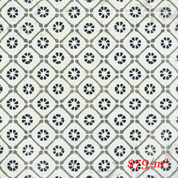 MARI0036 VINTAGE DECOR 16 GREEN 200X200MM VINDEC16 MADE IN ITALY