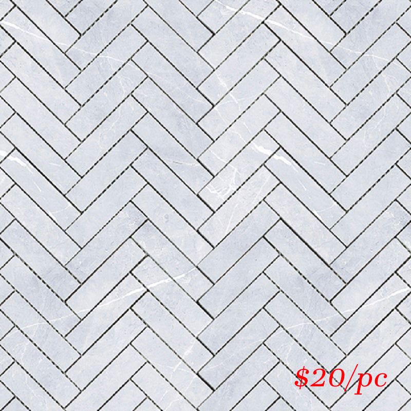BRABIAHER BRACCA BIANCO MATT HERRINGBONE 20X100MM (287X281MM)