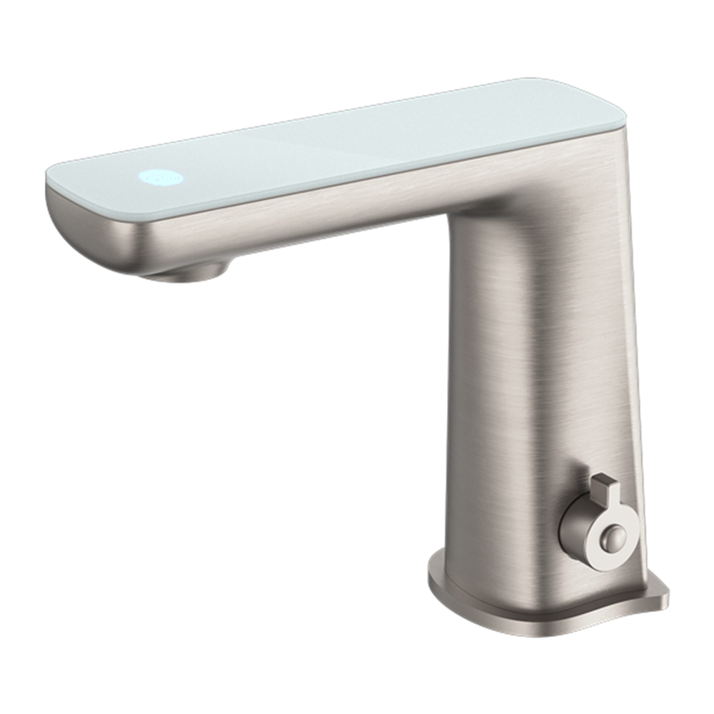 CLAUDIA SENSOR MIXER WITH WHITE TOP DISPLAY BRUSHED NICKEL (NR222102BN)