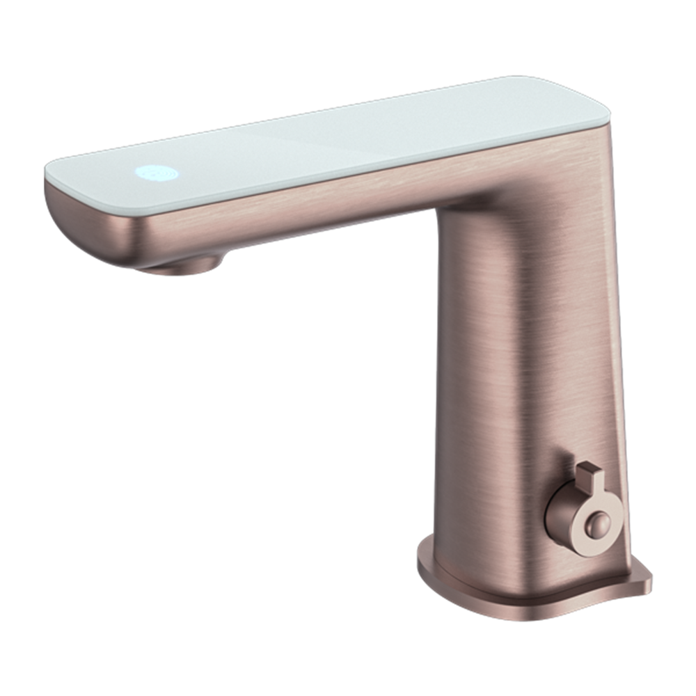 CLAUDIA SENSOR MIXER WITH WHITE TOP DISPLAY BRUSHED BRONZE (NR222102BZ)