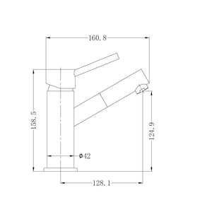DOLCE BASIN MIXER ANGEL SPOUT CHROME (NR250801CH)