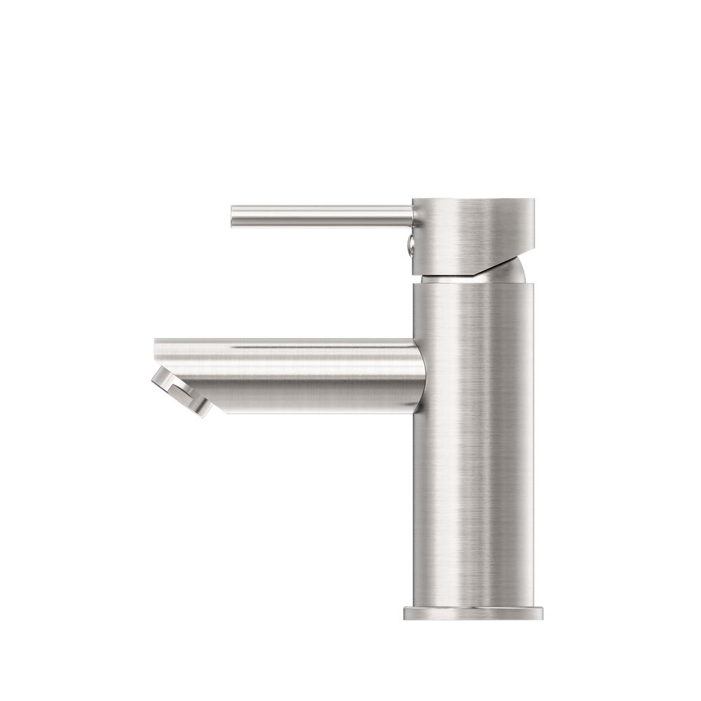 DOLCE BASIN MIXER STRAIGHT SPOUT BRUSHED NICKEL (NR250802BN)