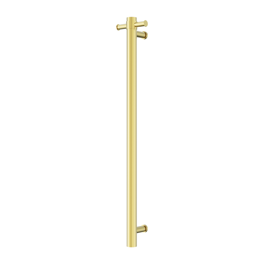 MECCA 240V SINGLE VERTICAL HEATED TOWEL RAIL BRUSHED GOLD (NRV902HBG)