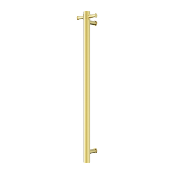 MECCA 240V SINGLE VERTICAL HEATED TOWEL RAIL BRUSHED GOLD (NRV902HBG)