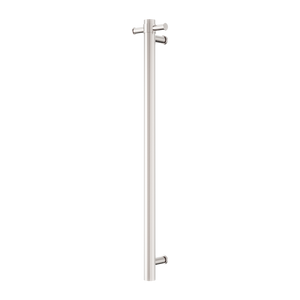 MECCA 240V SINGLE VERTICAL HEATED TOWEL RAIL BRUSHED NICKEL (NRV902HBN)
