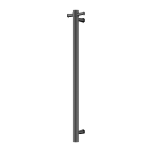 MECCA 240V SINGLE VERTICAL HEATED TOWEL RAIL GUN METAL (NRV902HGM)