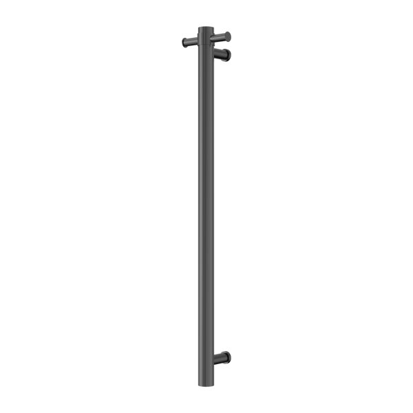MECCA 240V SINGLE VERTICAL HEATED TOWEL RAIL GUN METAL (NRV902HGM)