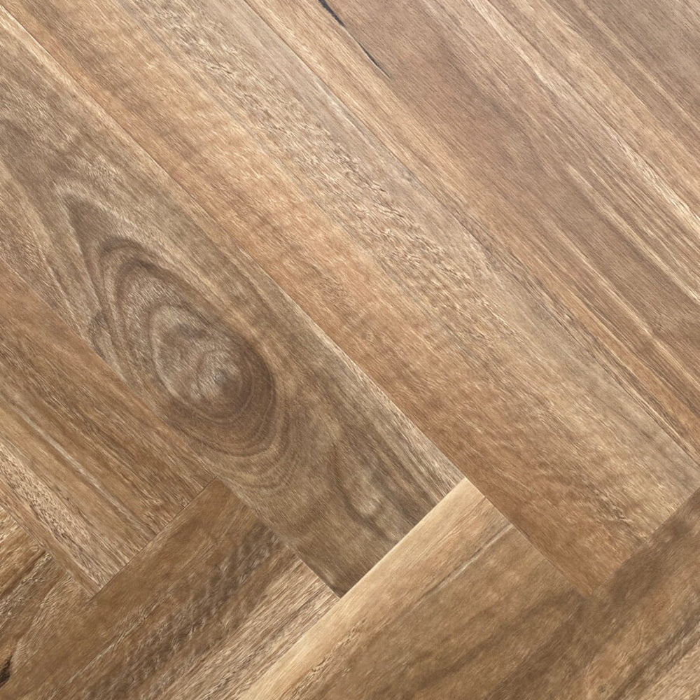 Obsidian 9mm Herringbone Hybrid Floor 625 x 125 x 9.0mm - Spotted Gum