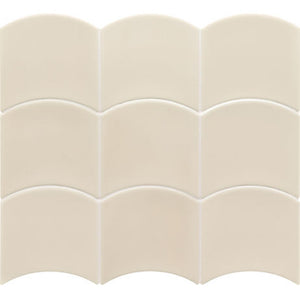 Wave Old Cream Gloss 120x120mm