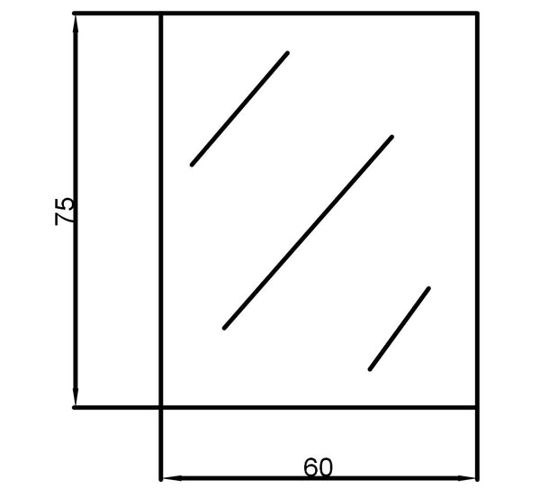 KDK- PM6075 PLAIN MIRROR 600*750MM