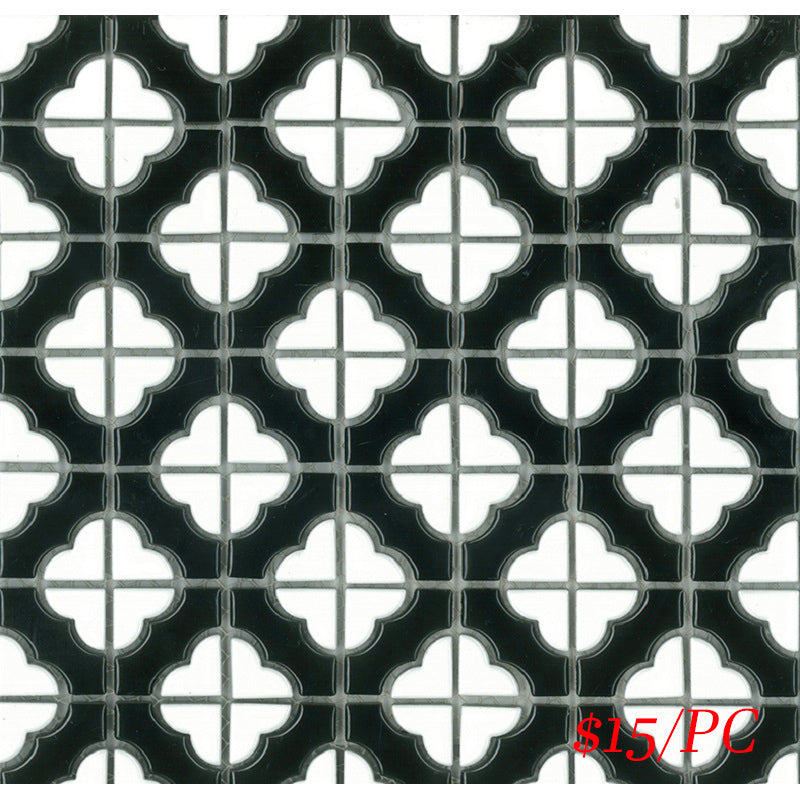 POP003 RL-235 POPPY FLOWER GLOSS WHITE 40X40MM (300X300MM PER SHEET)