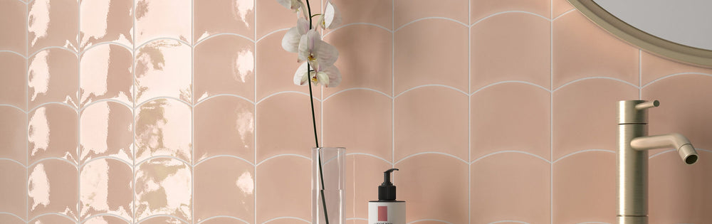 Wave Primrose Pink Gloss 120x120mm
