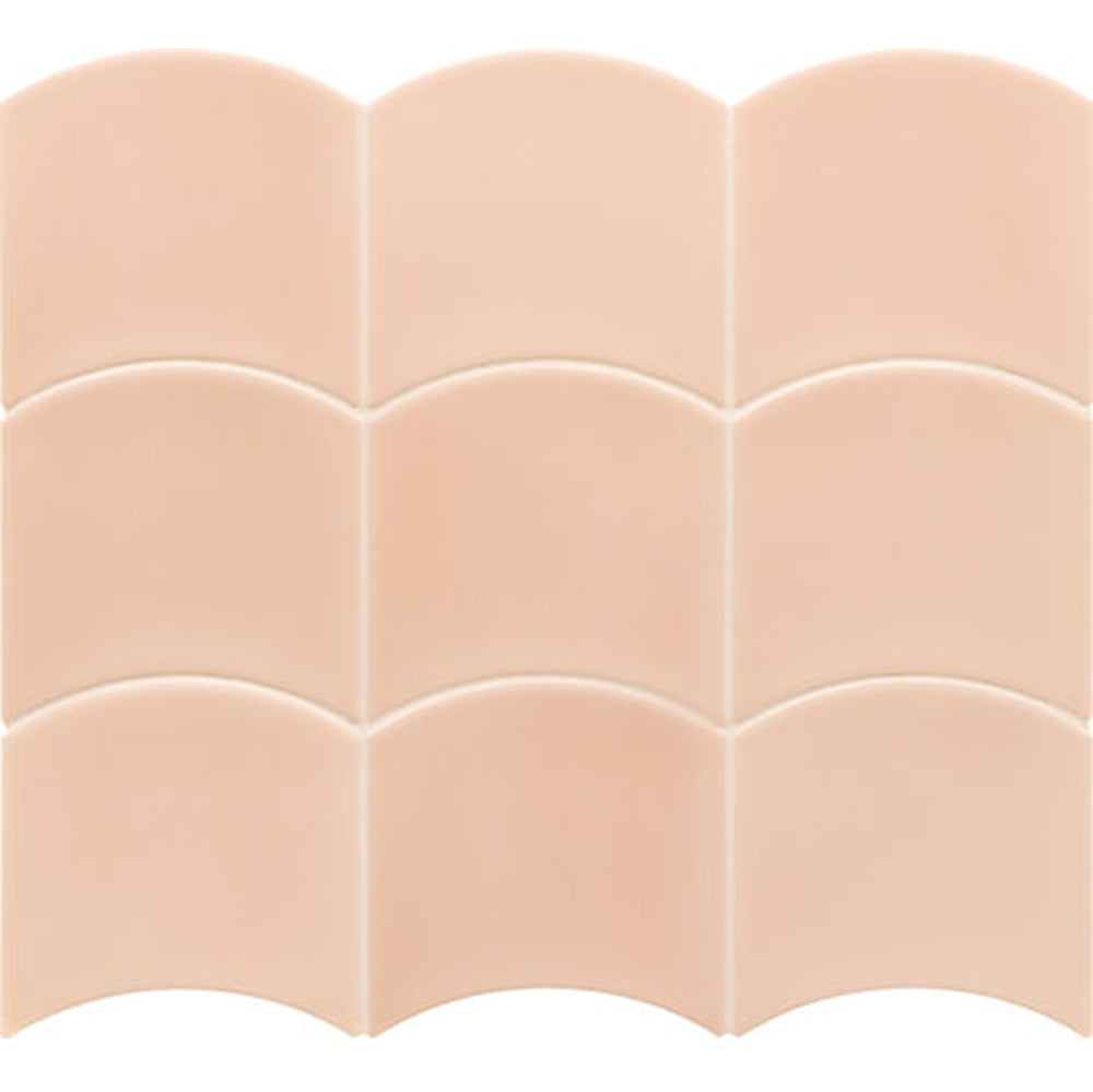 Wave Primrose Pink Gloss 120x120mm