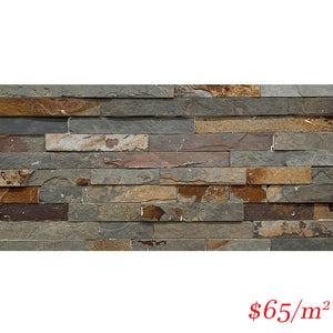Stackstone - Rustic Charcoal Flat 600×150×10-35mm