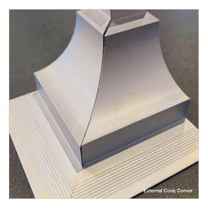 Cove Trim External Corner - Bright Silver