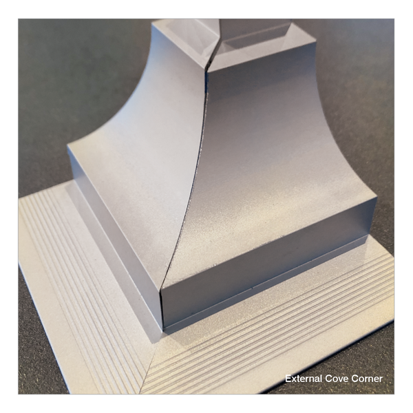 Cove Trim External Corner - Bright Silver