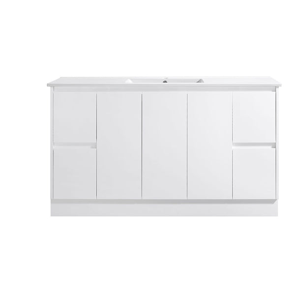 SK7-1500W Sammy Collection Vanity 1500mm - Gloss White Single Bowl / Double Bowls