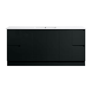 SK7-1800WBM Sammy Collection Vanity 1800mm - Matt Black Double Bowls