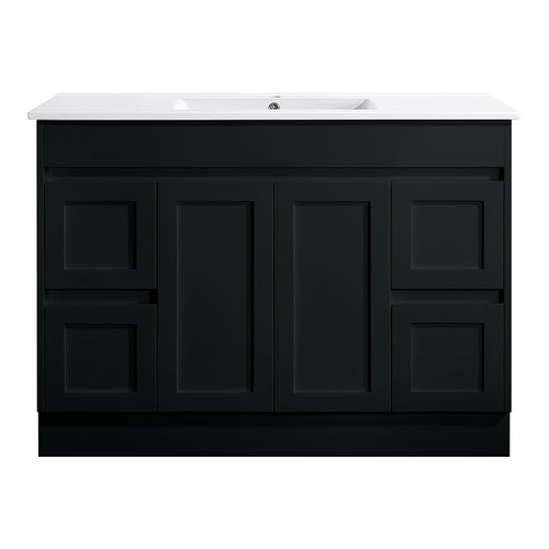 SK76-1200WBM Quinn Collection Vanity 1200mm - Matt Black Single Bowl / Double Bowls