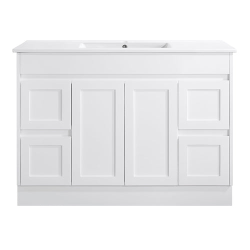SK76-1200WM Quinn Collection Vanity 1200mm - Matt White Single Bowl / Double Bowls