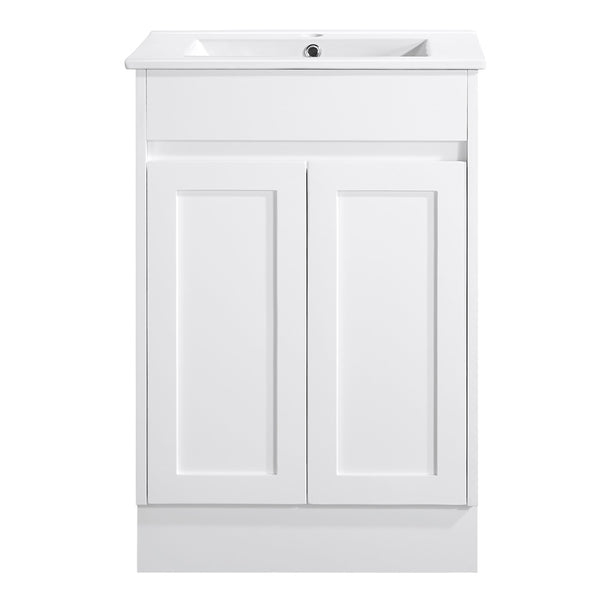 SK76-600MW Quinn Collection Vanity 600mm - Matt White Single Bowl