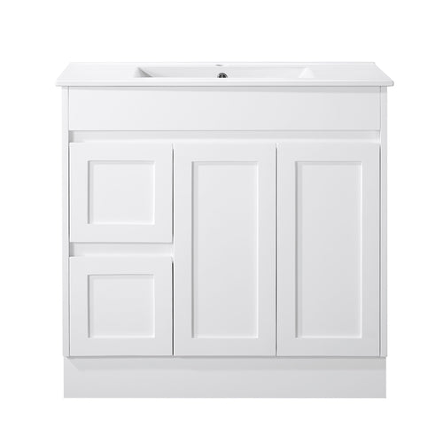 SK76-900WM Quinn Collection Vanity 900mm - Matt White Single Bowl