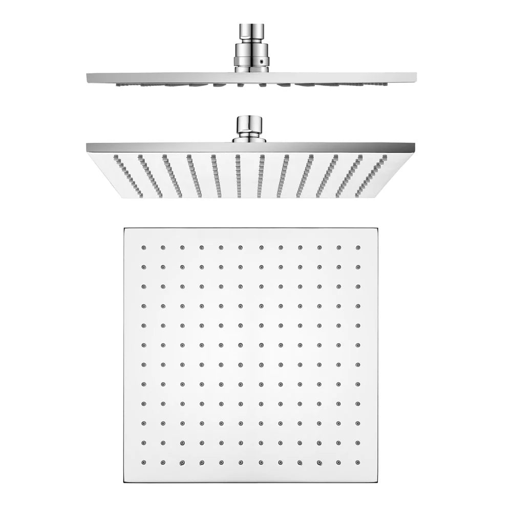 CH0135.SH SQUARE CHROME RAINFALL BRASS SHOWER HEAD 250MM