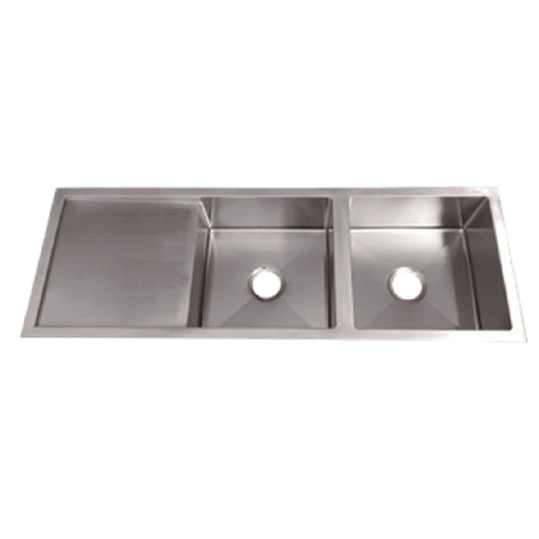 SS 1346 IMPACT DOUBLE BOWL SINK WITH DRAINER