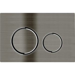 Sigma 20 Brushed Gunmetal— Round Dual Flush Button
