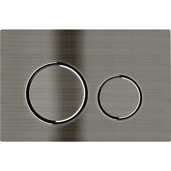 Sigma 20 Brushed Gunmetal— Round Dual Flush Button