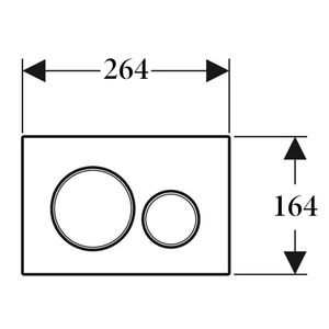 Sigma 20 Brushed Gunmetal— Round Dual Flush Button