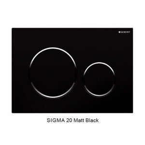 Sigma 20 Stainless Steel — Round Dual Flush Button - Matt Black