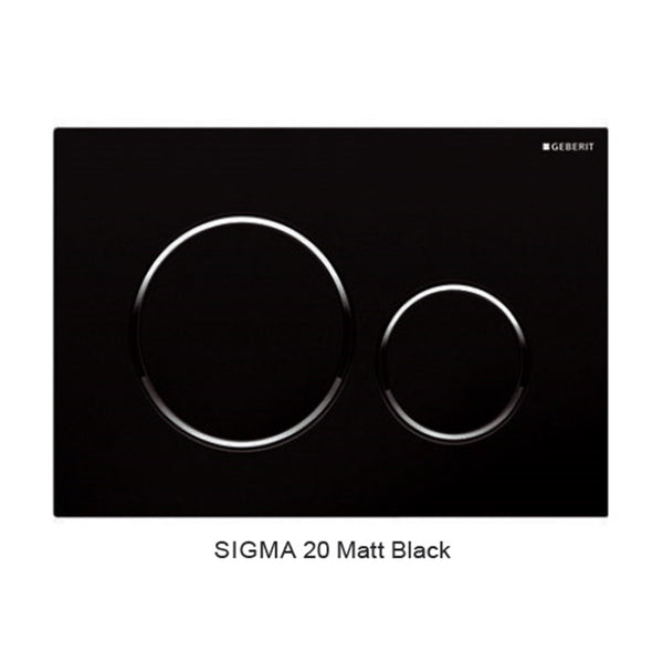 Sigma 20 Stainless Steel — Round Dual Flush Button - Matt Black