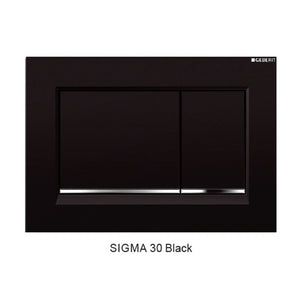 Sigma 30 — Square Dual Flush Button - Black