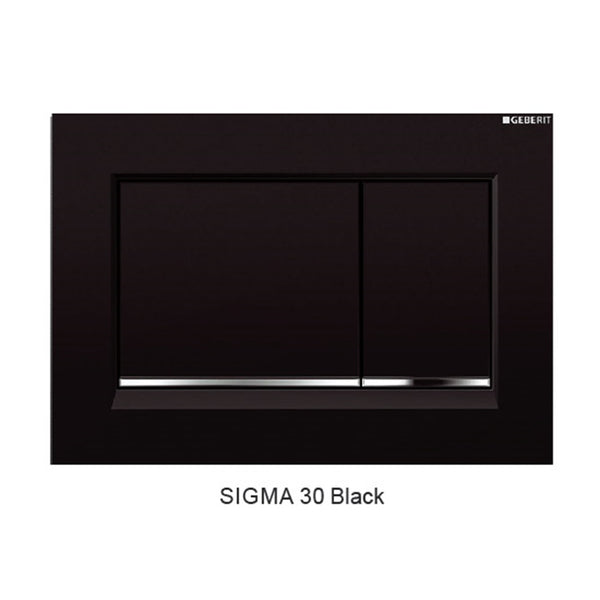Sigma 30 — Square Dual Flush Button - Black