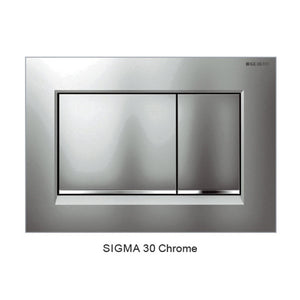 Sigma 30 — Square Dual Flush Button - Chrome