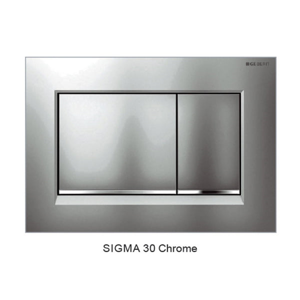 Sigma 30 — Square Dual Flush Button - Chrome