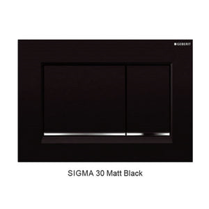 Sigma 30 — Square Dual Flush Button - Matt Black