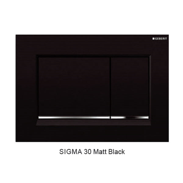 Sigma 30 — Square Dual Flush Button - Matt Black