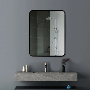 T-500MSB 500*650*40MM SQUARE BLACK ALUMINIUM WALL MIRROR